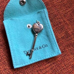 Tiffany & Co Silver Heart Key Locket Pendant RARE
